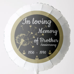 In loving Memory Death Anniversary Brother Balloon