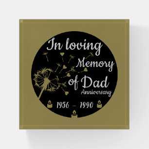 In loving Memory Death Anniversary Dad Paperweight