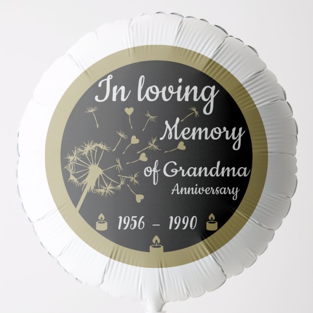 In loving Memory Death Anniversary Grandma Balloon (Front)