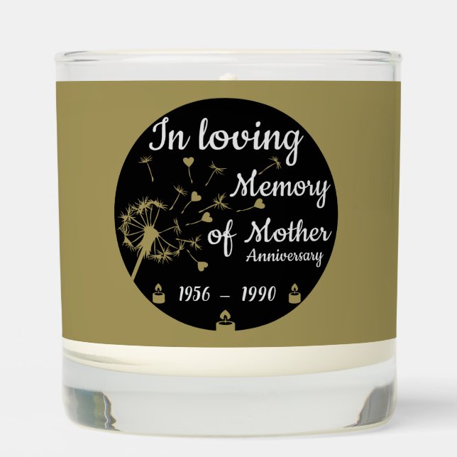 In loving Memory Death Anniversary Mother Scented Candle (Front)