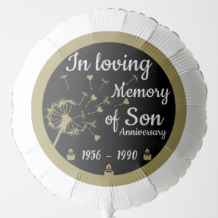 In loving Memory Death Anniversary Son Balloon