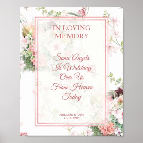 In Loving Memory Design for Wedding Memorial Table Poster