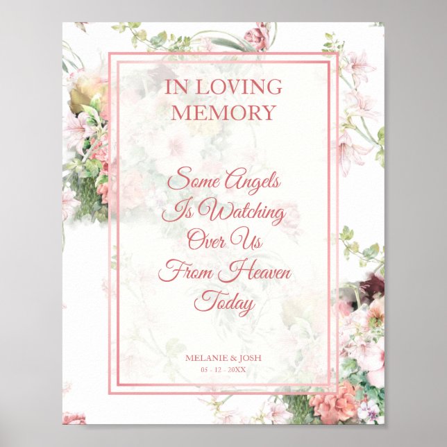 In Loving Memory Design for Wedding Memorial Table Poster (Front)