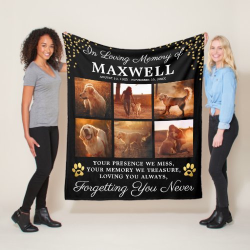 In Loving Memory Dog Fleece Blanket