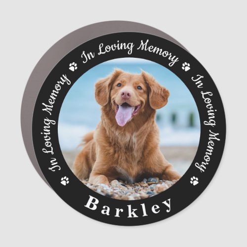 In Loving Memory Dog Loss Photo Pet Memorial Car Magnet