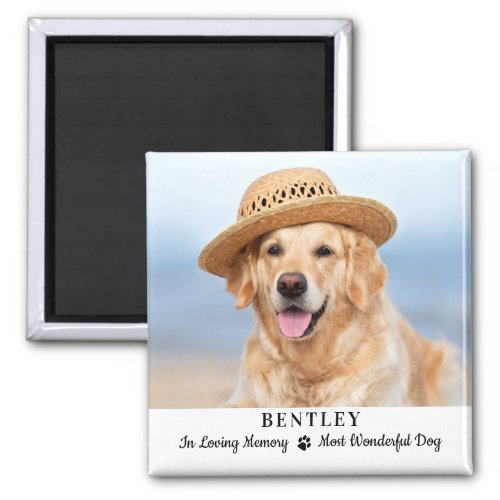 In Loving Memory Dog Memorial Custom Pet Photo  Magnet