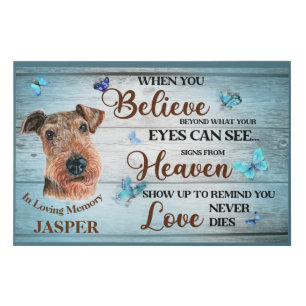 In Loving Memory Dog Memorials Airedale terrier Faux Canvas Print