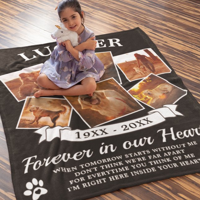 In Loving Memory Dog Photo Fleece Blanket (Creator Uploaded)