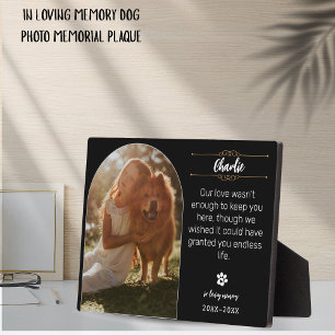 In Loving Memory Dog Photo Memorial  Plaque
