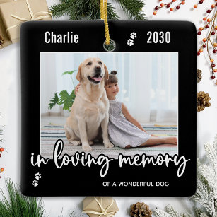 In Loving Memory Dog Photo Pet Loss Pet Memorial Ceramic Ornament