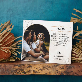 In Loving Memory Dog Photo Plaque – 8x10 With Ease