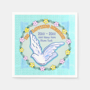 In Loving Memory Dove Memorial napkins