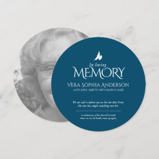 In loving memory dove photo death announcement