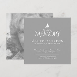 In loving memory dove photo death announcement