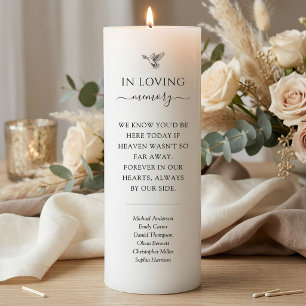 In Loving Memory Dove Wedding Memorial Pillar Candle
