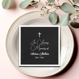 In Loving Memory Elegant Funeral Napkins