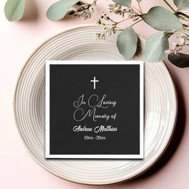 In Loving Memory Elegant Funeral Napkins (Creator Uploaded)