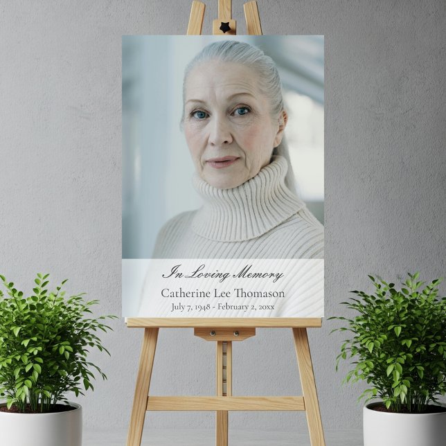 In Loving Memory Elegant Memorial Service Sign (In Loving Memory Elegant Memorial Service Sign
)