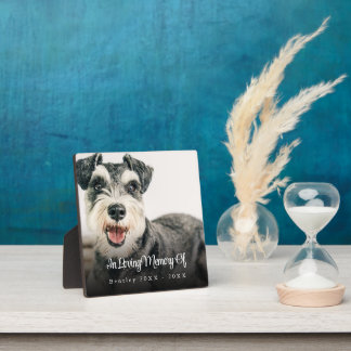 In Loving Memory Elegant Pet Memorial Photo Keeper Plaque