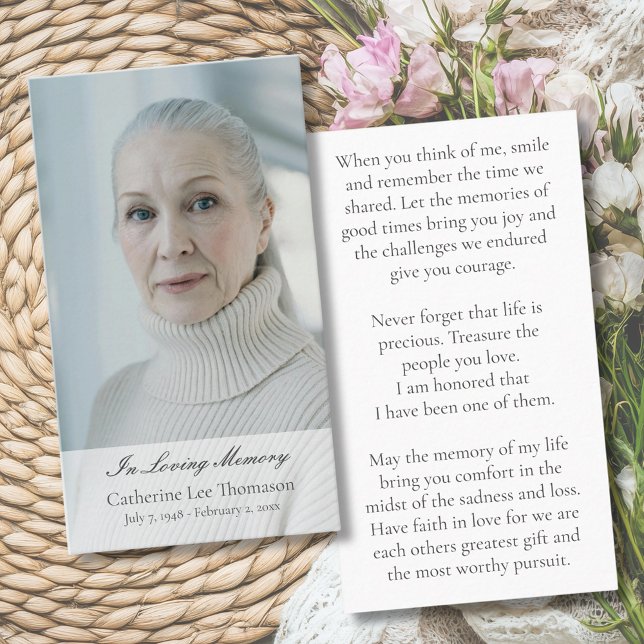 In Loving Memory Elegant Photo Prayer Cards (In Loving Memory Elegant Photo Prayer Cards
)