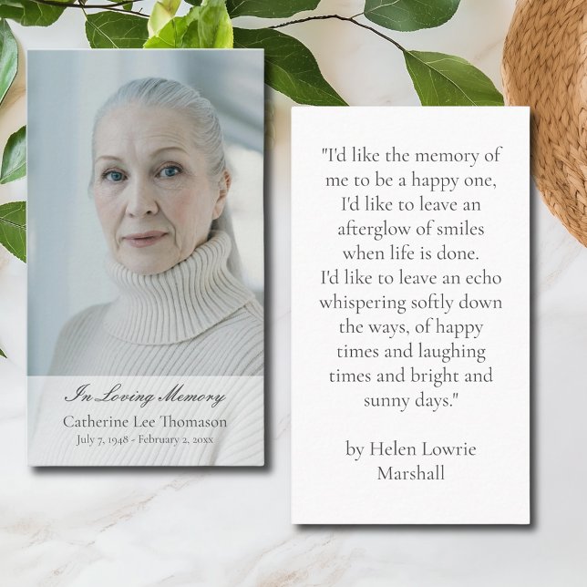 In Loving Memory Elegant Photo Prayer Cards (In Loving Memory Elegant Photo Prayer Cards
)