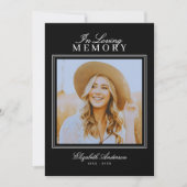 In Loving Memory Elegant Script & Photo Memorial Invitation | Zazzle