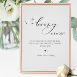 In Loving Memory, Elegant Wedding Sign at Zazzle