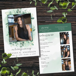 In Loving Memory Eucalyptus Greenery Services Program