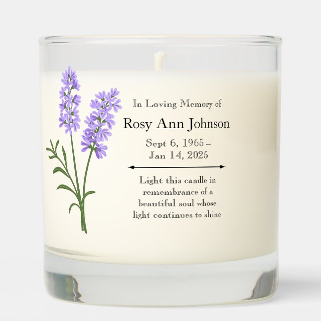 In Loving Memory Favor Candle – “Light This Candle (Front)