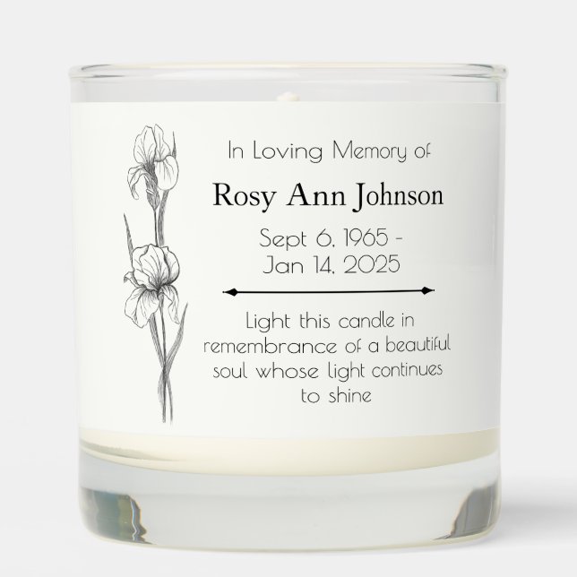 In Loving Memory Favor Candle – “Light This Candle (Front)