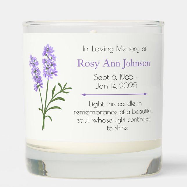 In Loving Memory Favor Candle – “Light This Candle (Front)