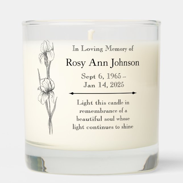 In Loving Memory Favor Candle – “Light This Candle (Front)