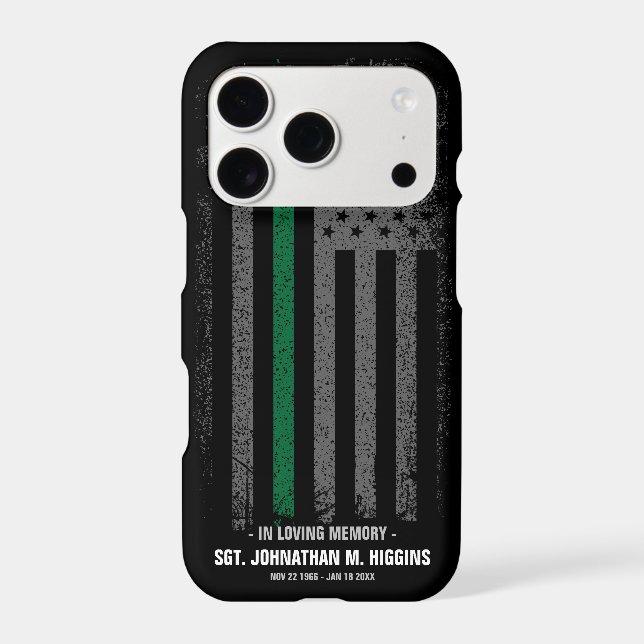 In Loving Memory FireFighter Thin Red Line Flag Ca Iphone Case (Back)