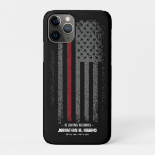 In Loving Memory FireFighter Thin Red Line Flag iPhone 11 Pro Case