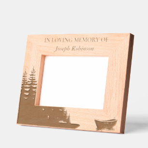 In Loving Memory Fisherman Custom Memorial Engraved Frames