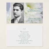 In Loving Memory Floral Memorial Card (Front & Back)