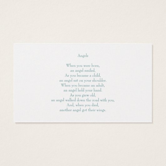 In Loving Memory Floral Memorial Card (Back)