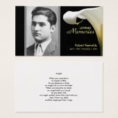 In Loving Memory Floral Memorial Card (Front & Back)