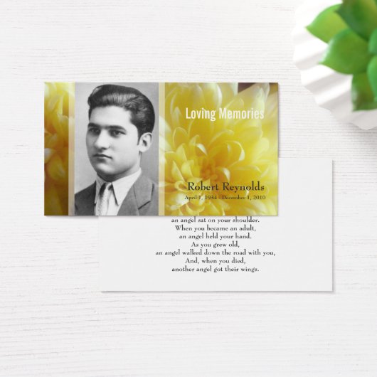 In Loving Memory Floral Memorial Card (Desk)