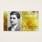 In Loving Memory Floral Memorial Card (Front)