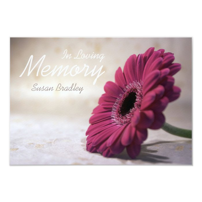In Loving Memory Floral Memorial Service Card | Zazzle