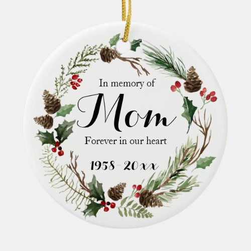 In Loving Memory for Mom Ornament Christmas Gifts
