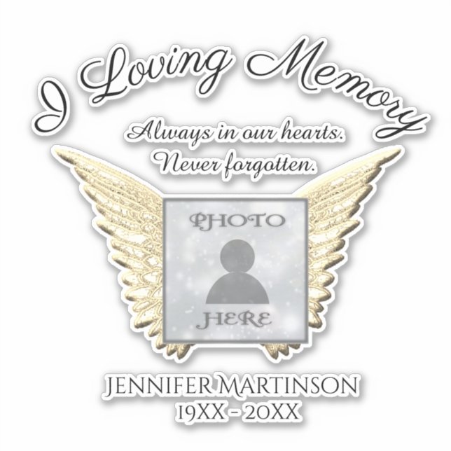 In Loving Memory Forever in Our Hearts Sticker (Front)