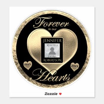 In Loving Memory Forever In Our Hearts Sticker by MemorialGiftShop at Zazzle