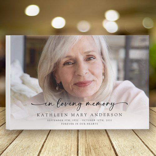 In Loving Memory Full Photo Funeral Guest Book