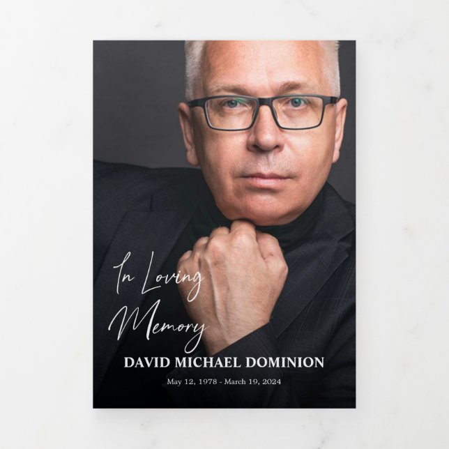 In Loving Memory Full Photo Memorial Program (Cover)