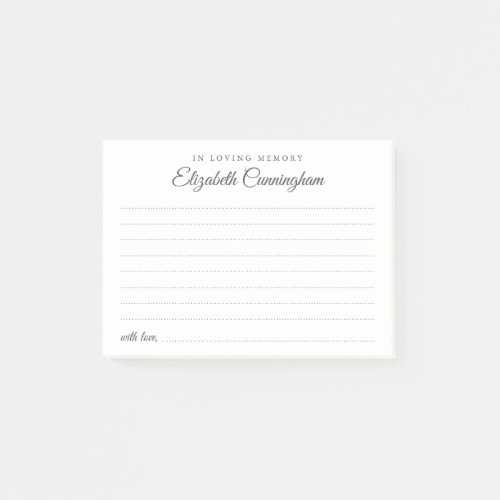 In Loving Memory Funeral Classic Share a Memory Post_it Notes