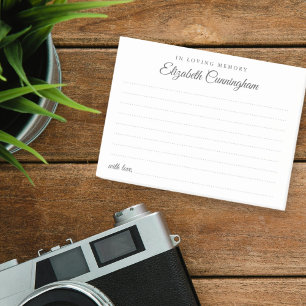 In Loving Memory Funeral Classic Share a Memory Post-it Notes