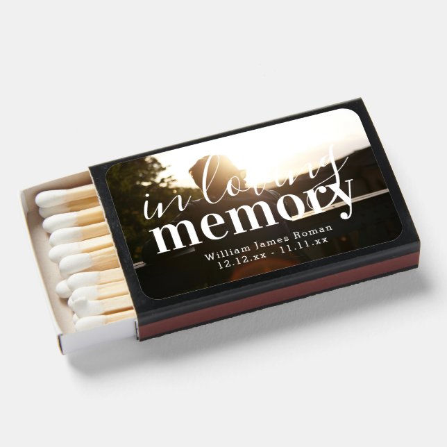 In Loving Memory Funeral Light a Candle  Matchboxes (Front Open)