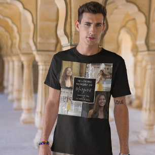 In Loving Memory Funeral Memorial 4 Photo Collage T-Shirt
